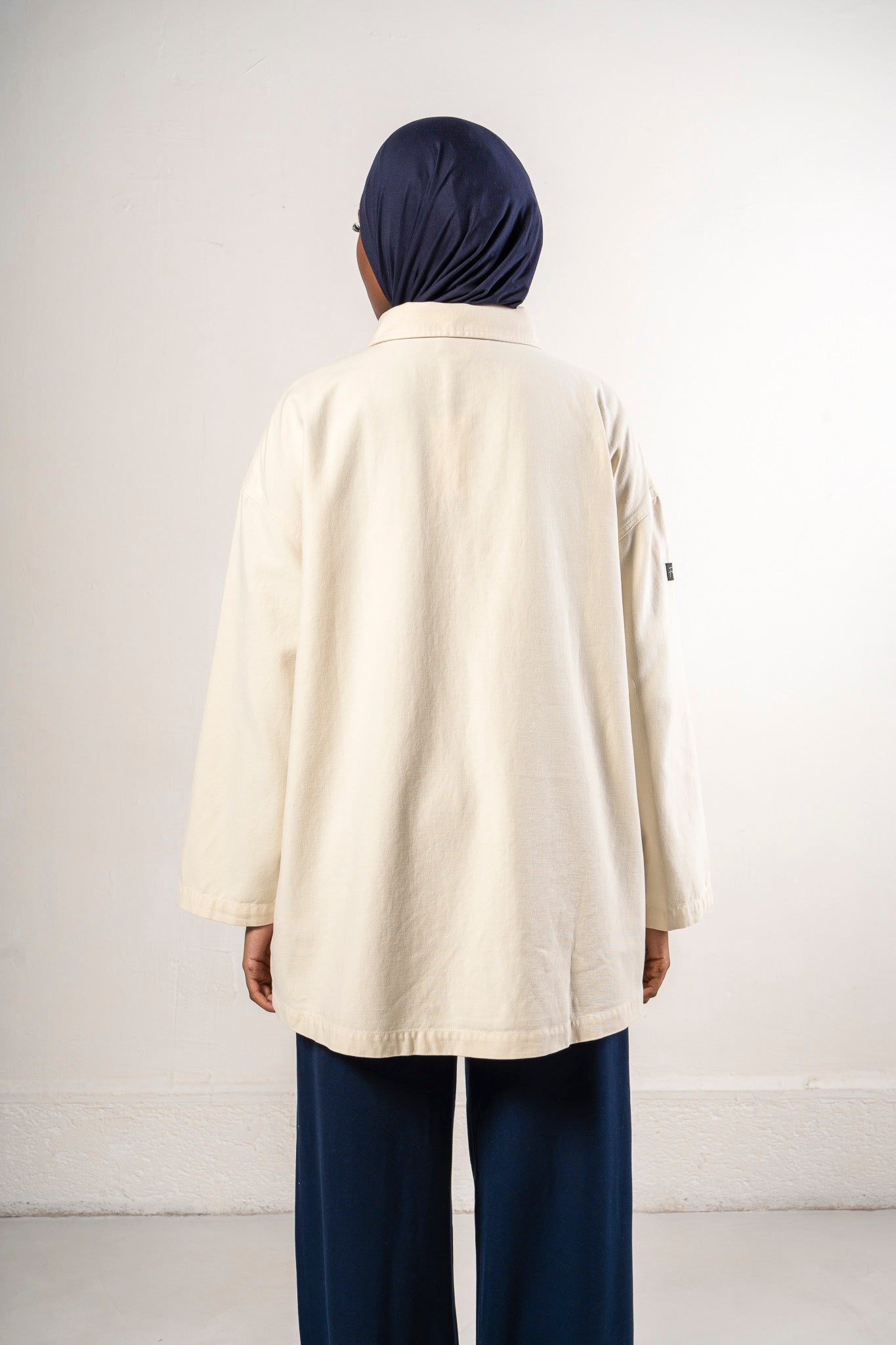 Chemise oversize en lyocell cream