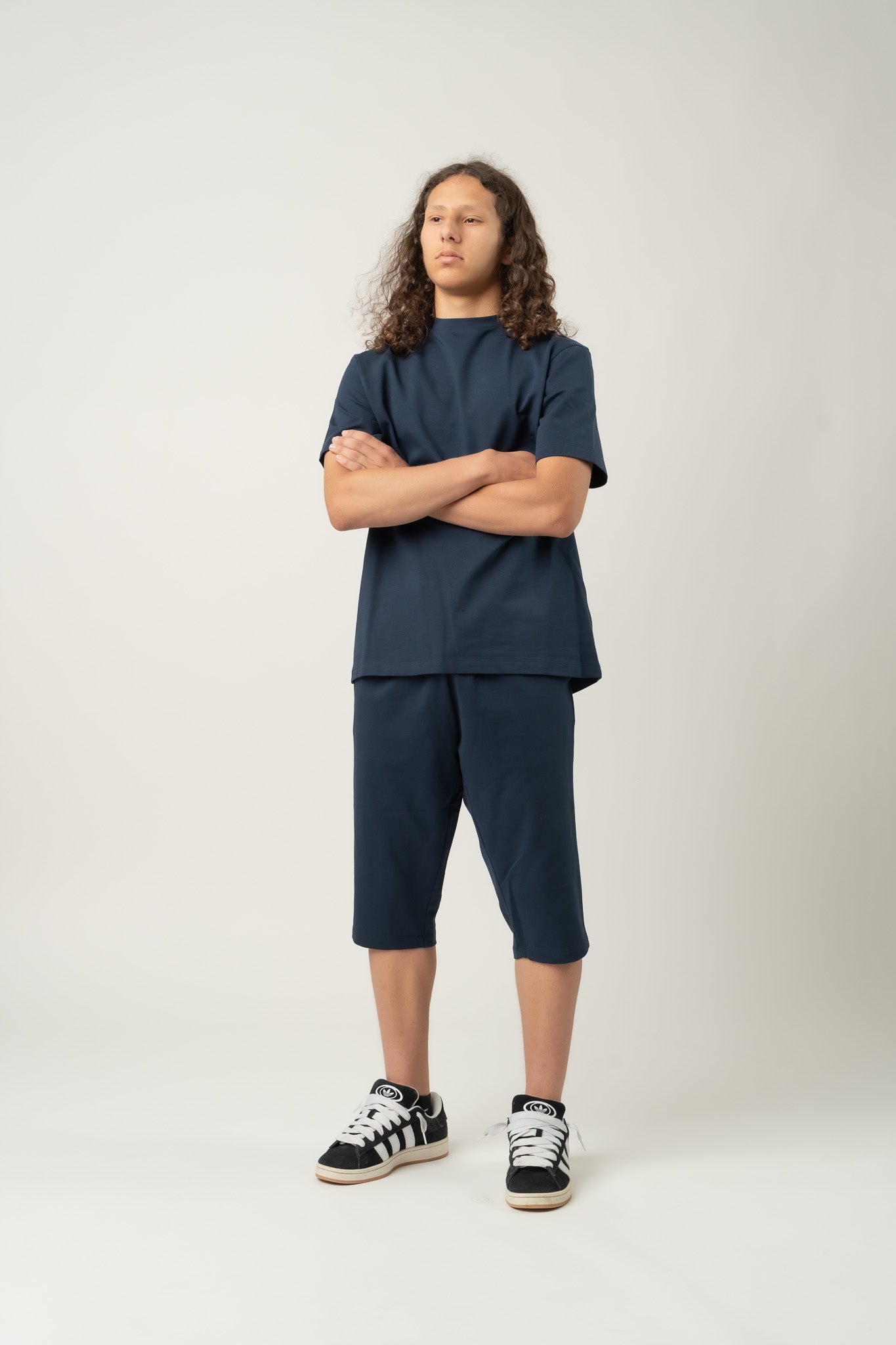 Short large bleu marine Homme