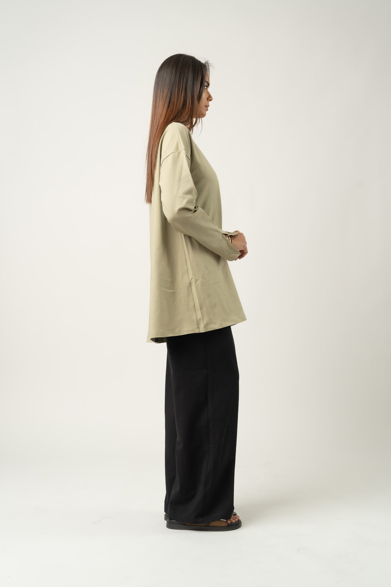 T-shirt Basic oversize Matcha