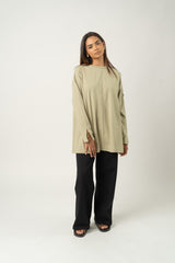 T-shirt Basic oversize Matcha