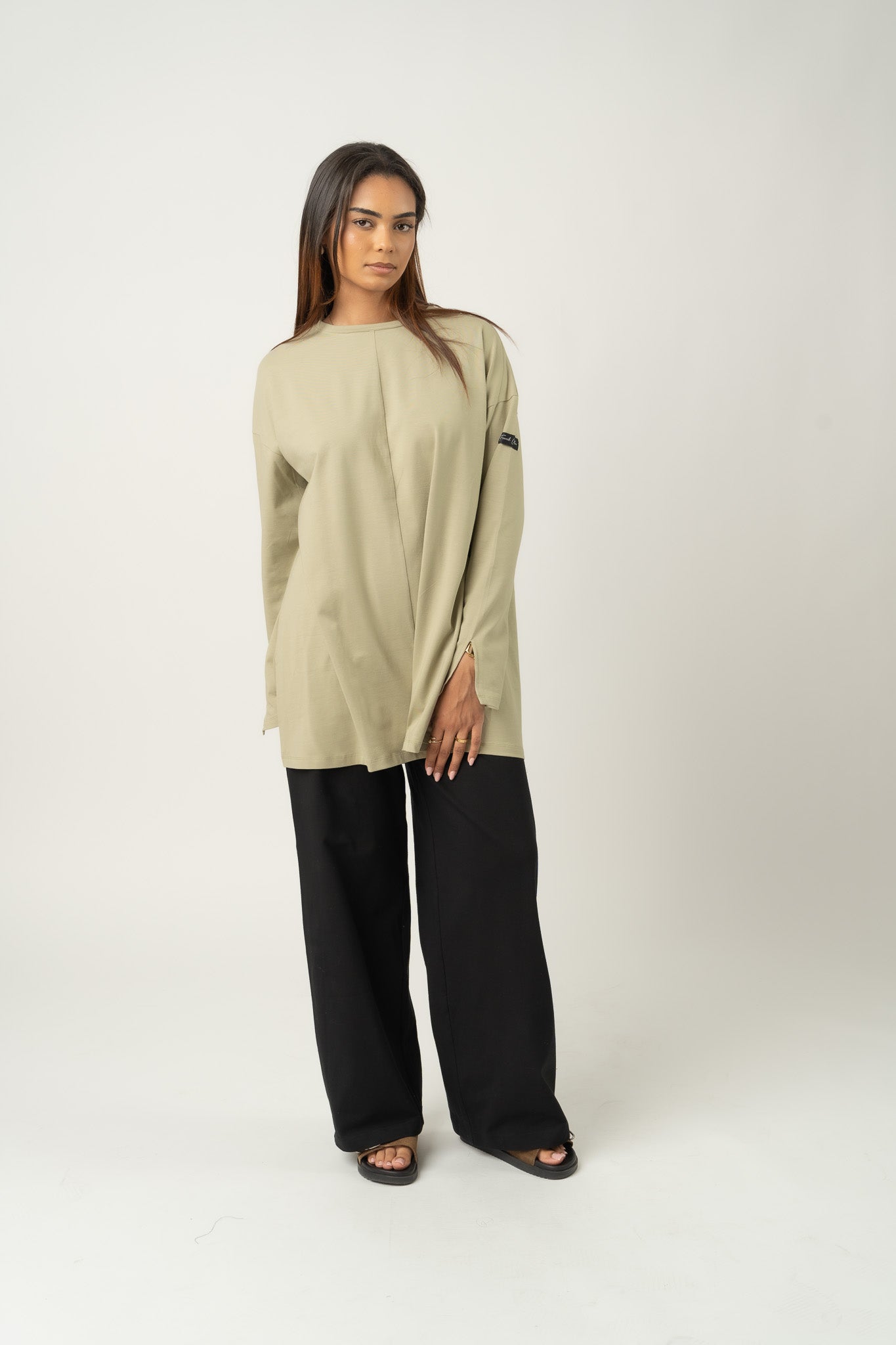T-shirt Basic oversize Matcha