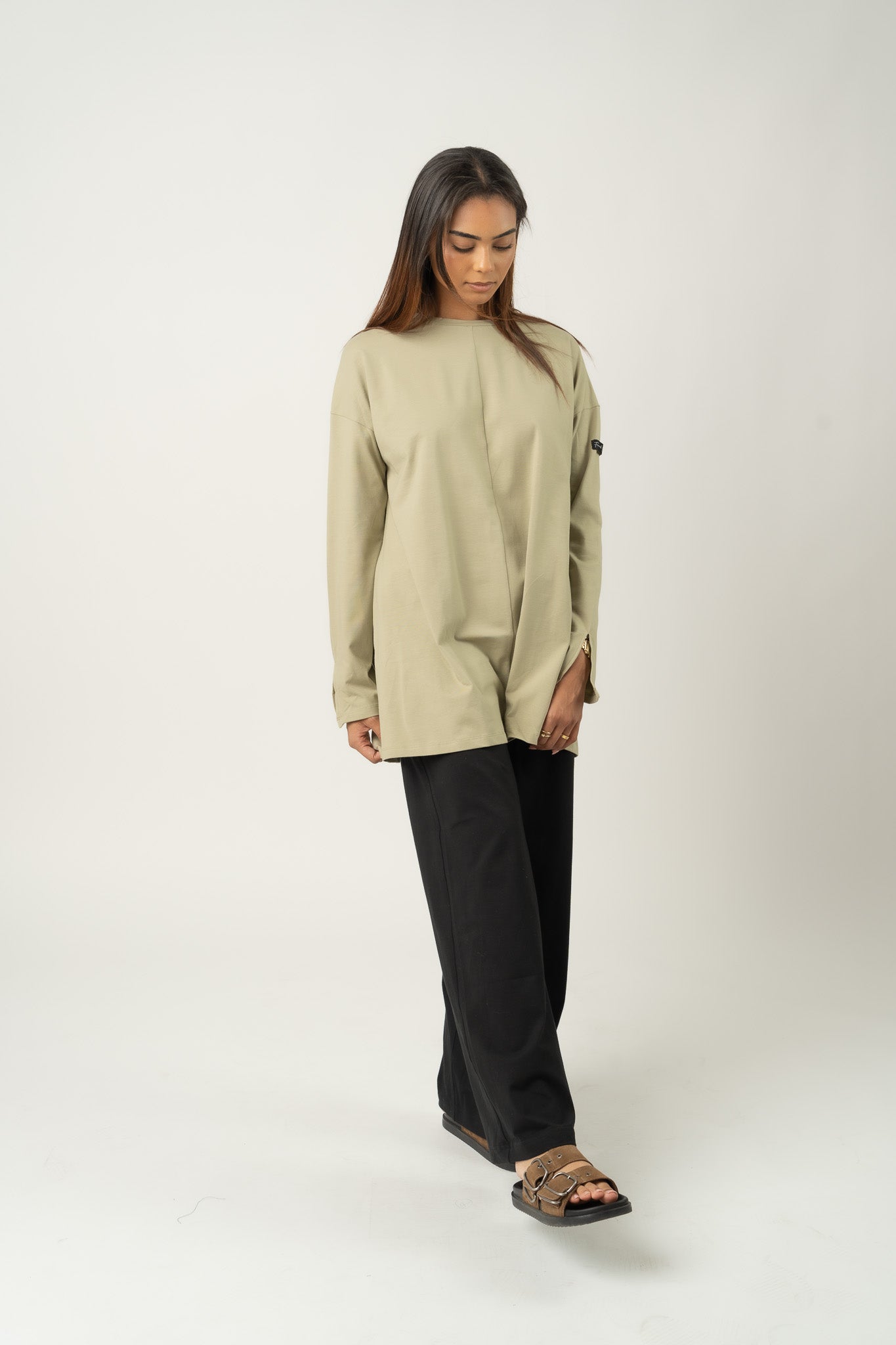T-shirt Basic oversize Matcha