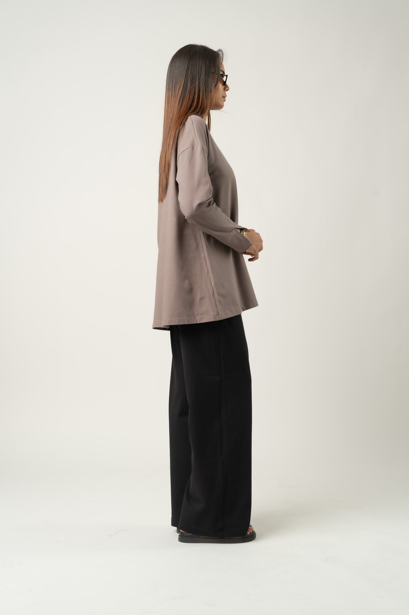 T-shirt Basic oversize Mocca