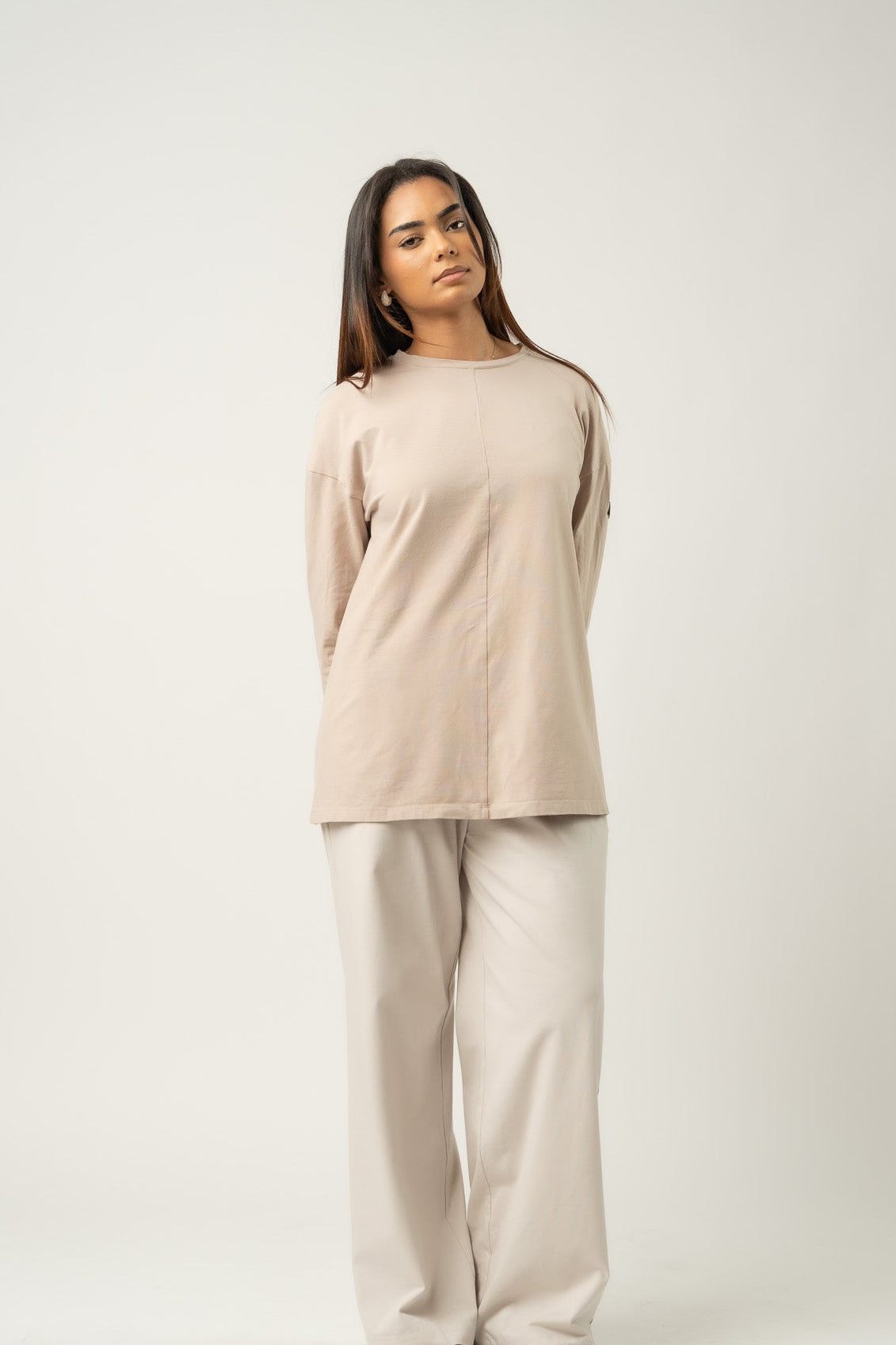 T-shirt Basic oversize Latte