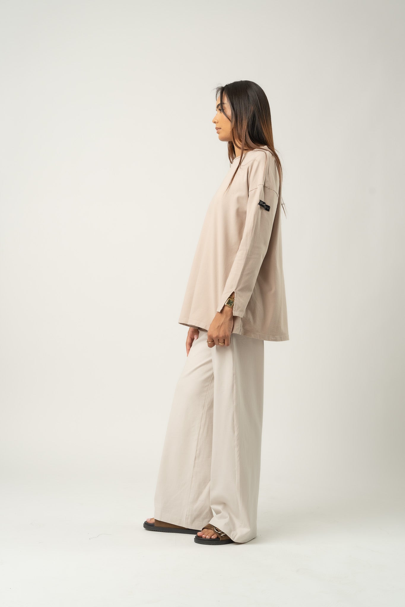 T-shirt Basic oversize Latte