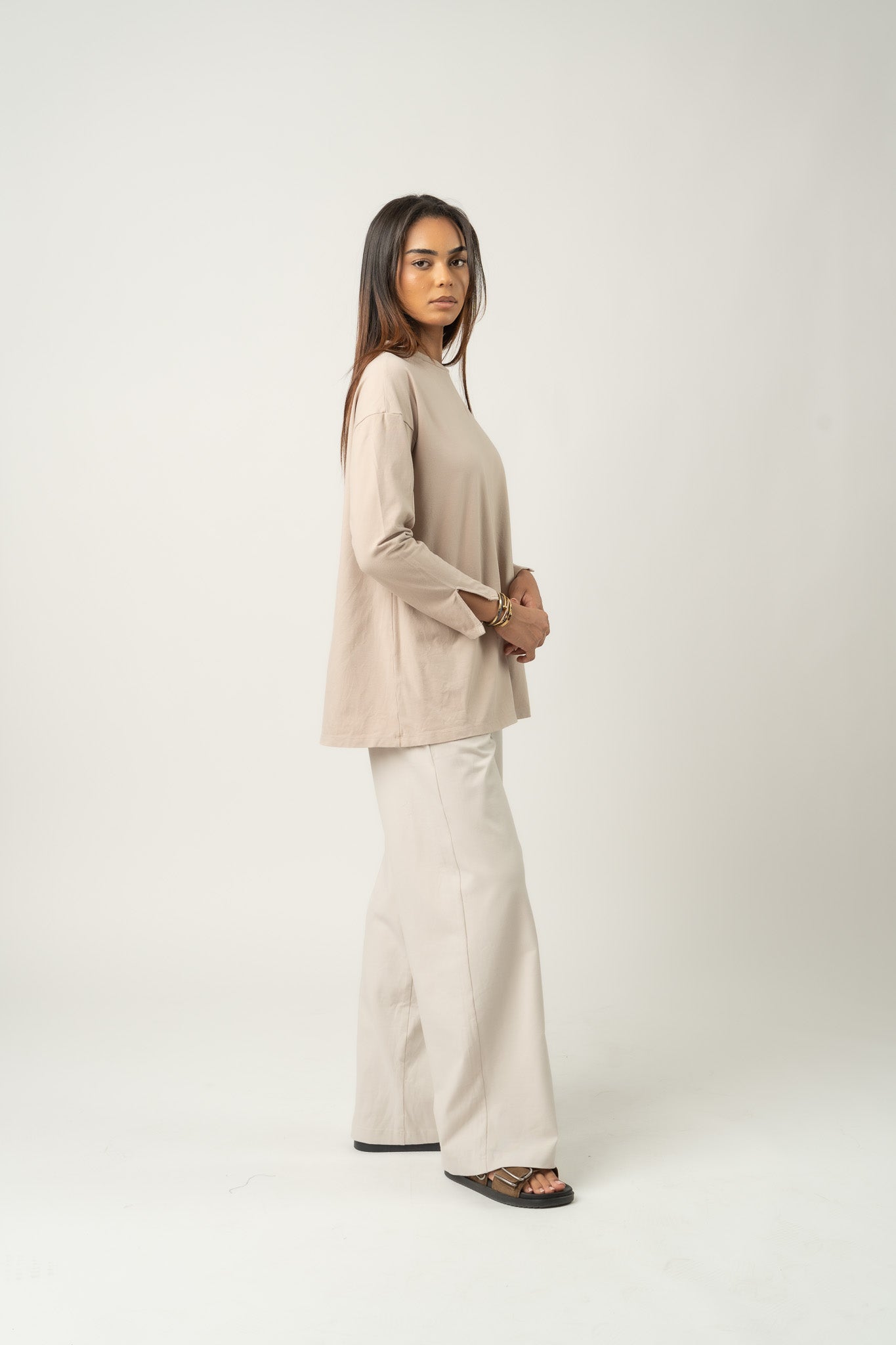 T-shirt Basic oversize Latte