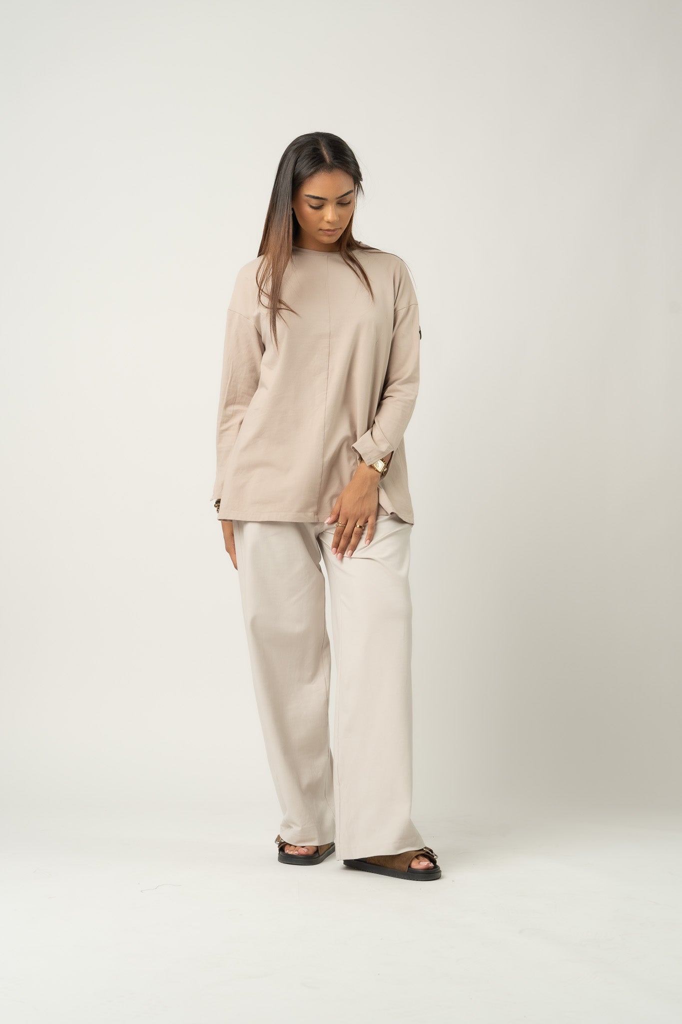 T-shirt Basic oversize Latte