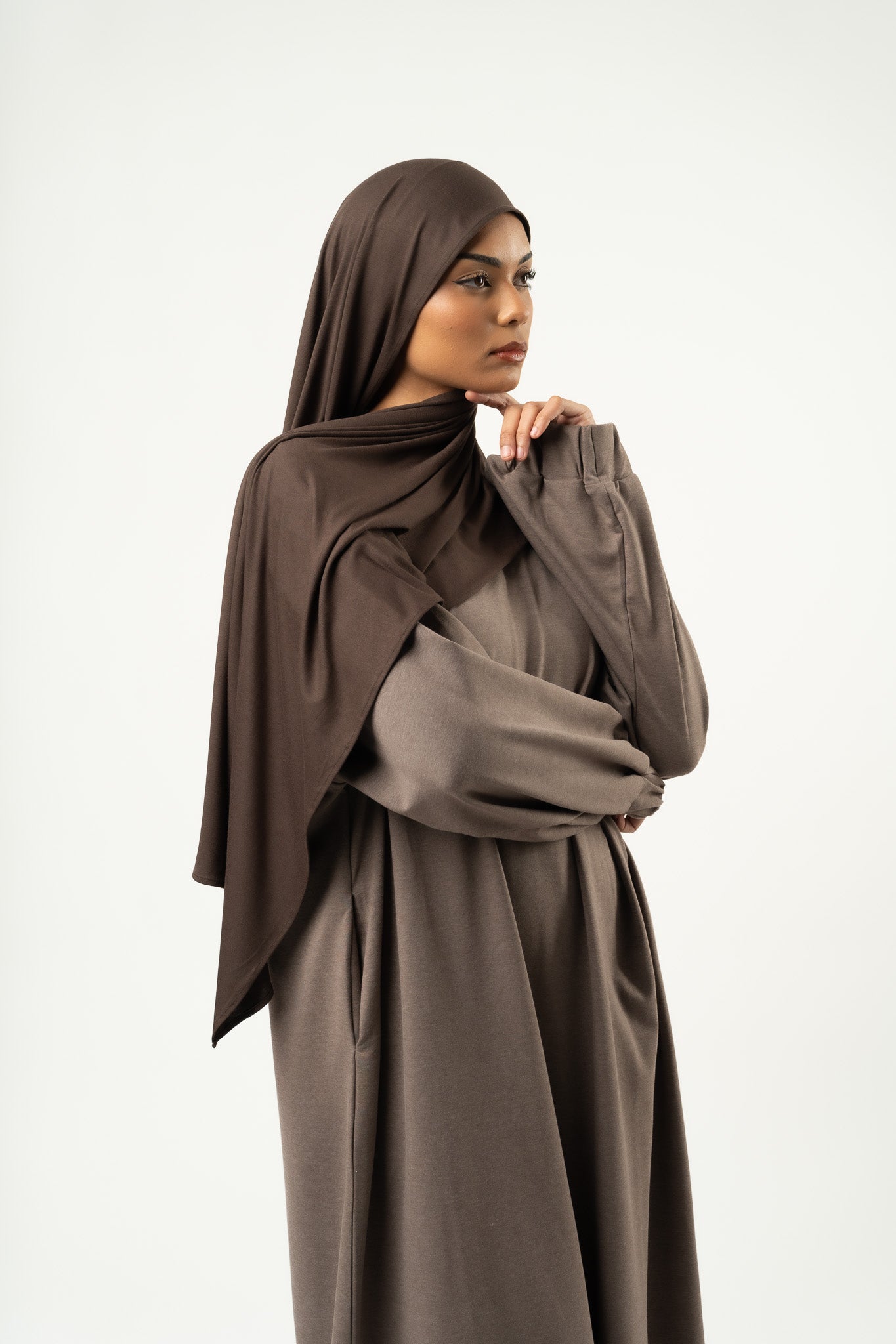 Hijab jersey MINI chocolate