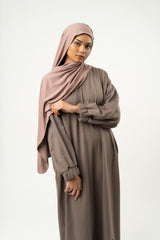 Pack Hijab & Bandeau  en jersey prune