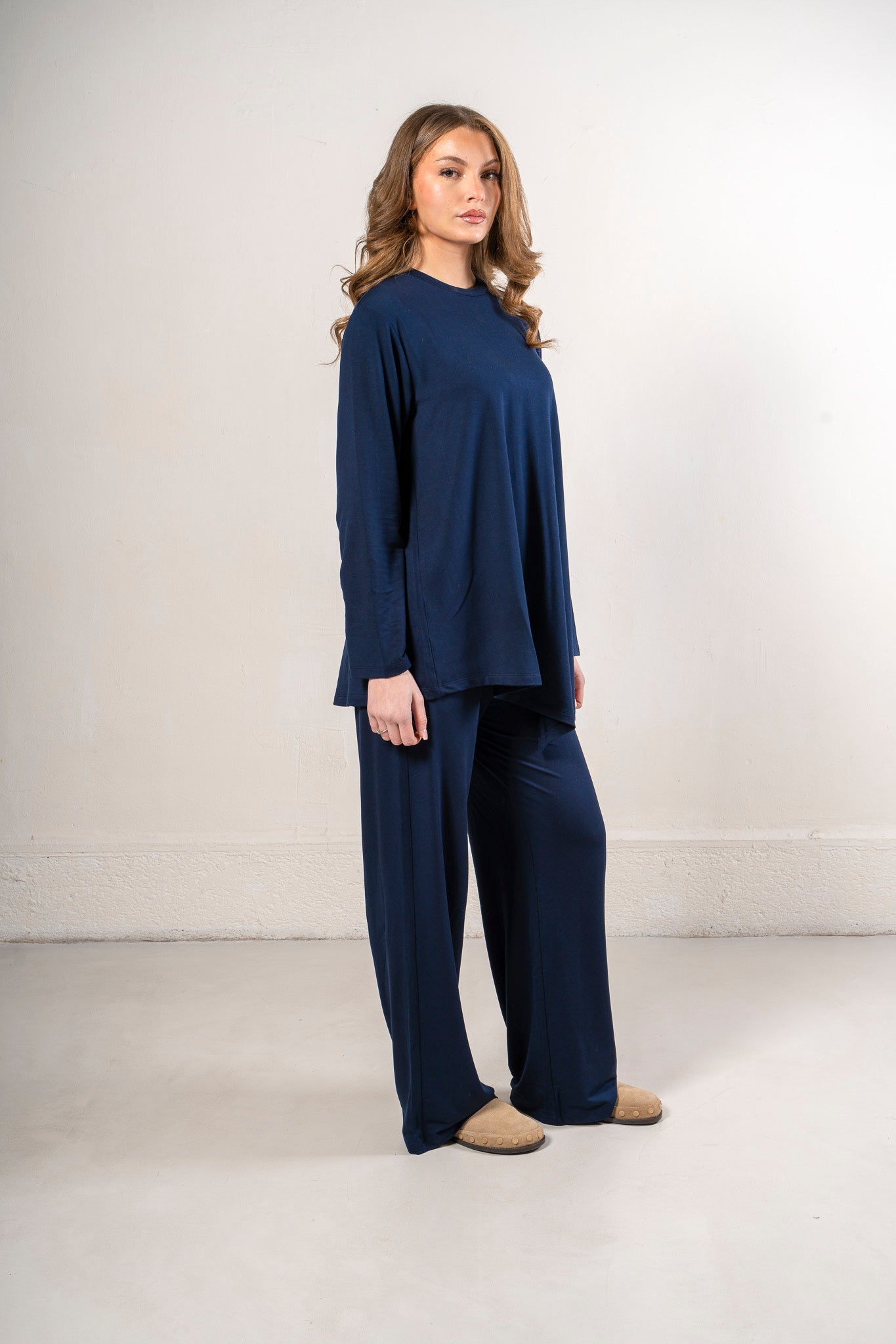 T-shirt asymétrique oversize bleu