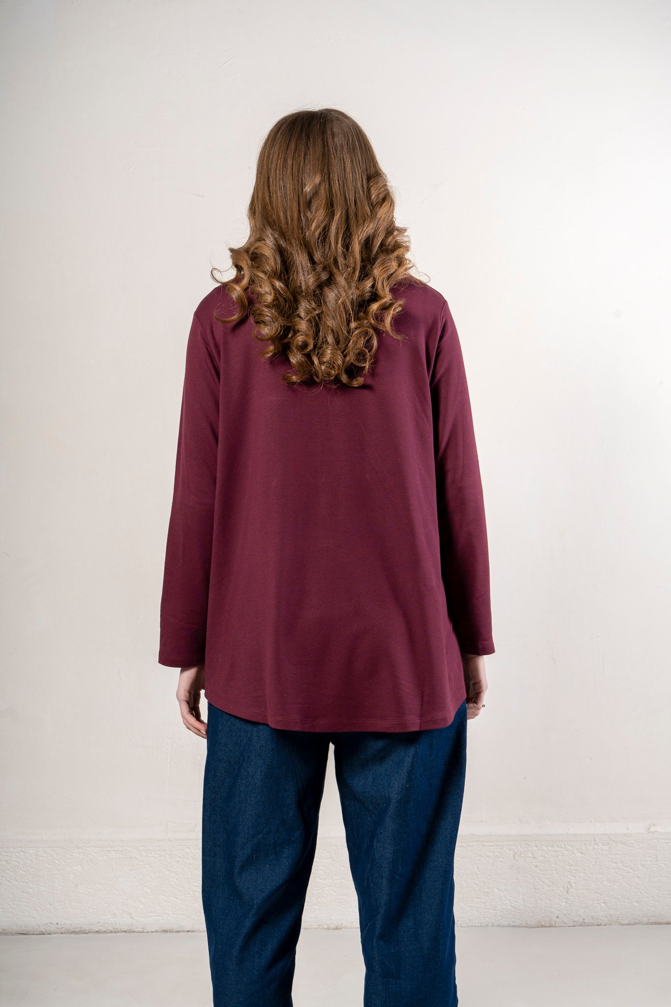 T-shirt asymétrique oversize Burgundy