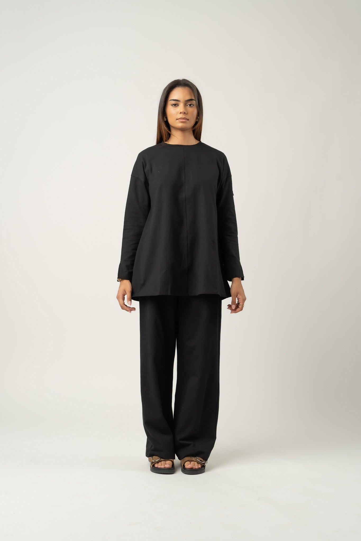 Pantalon ample en coton Black