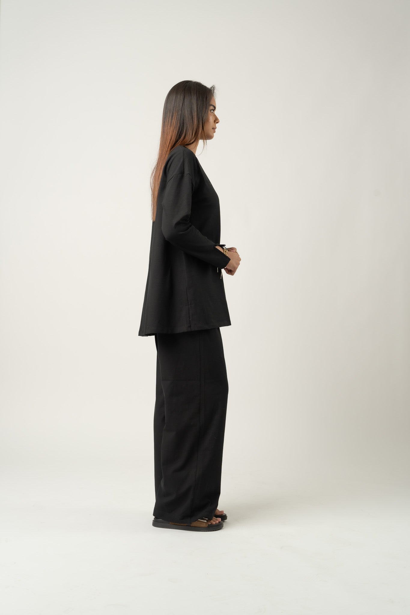Pantalon ample en coton Black