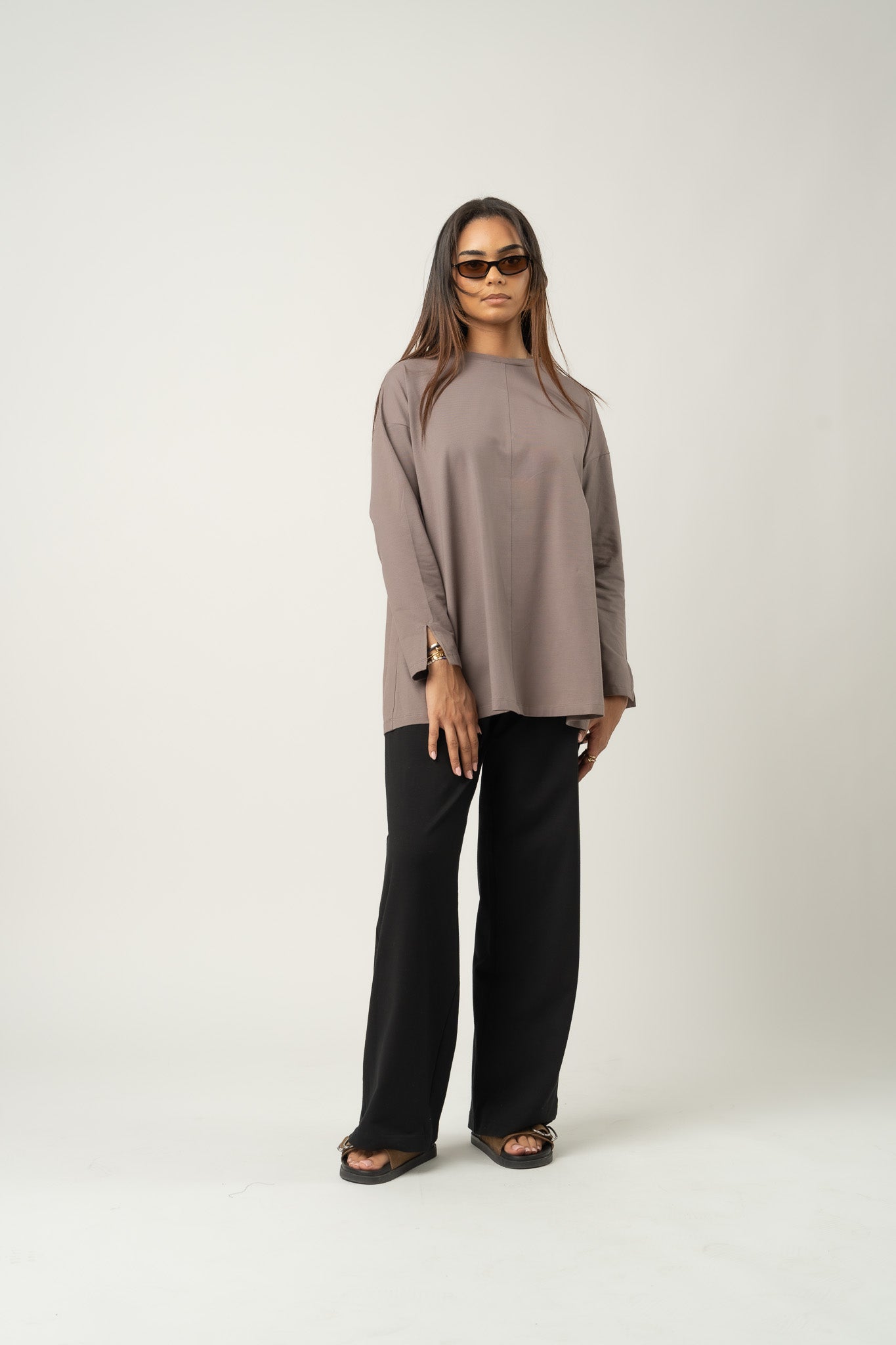 T-shirt Basic oversize Mocca