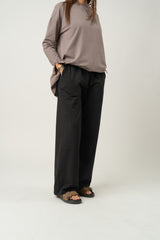 Pantalon ample en coton Black