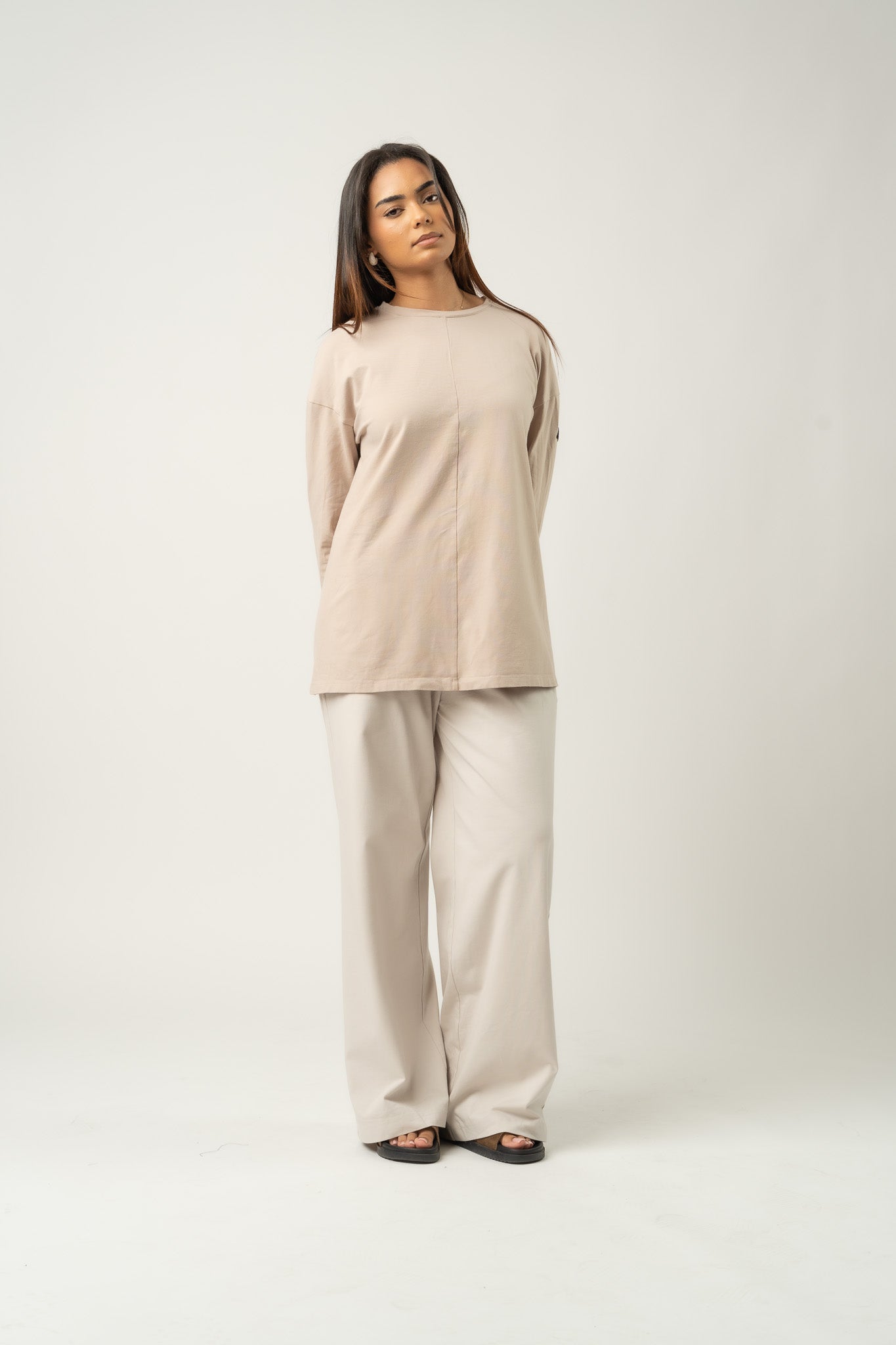 T-shirt Basic oversize Latte