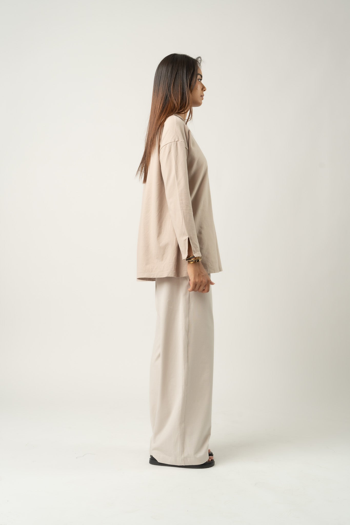 T-shirt Basic oversize Latte
